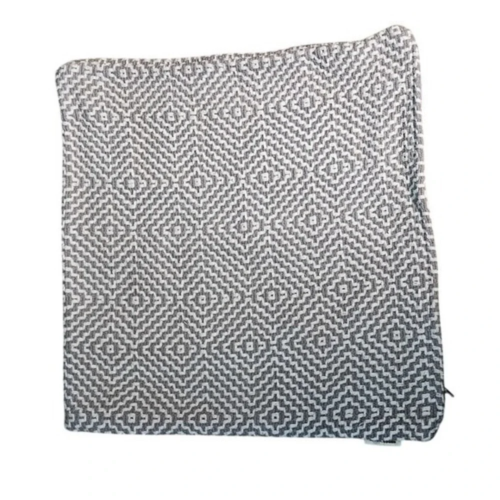 Geometric Pattern Square Pillow Cover Case Structured Braided Rope Global Goods